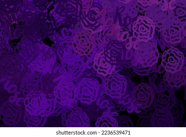 Dunkelviolett, rosafarbener Vektorhintergrund mit abstrakten Formen. Farbige chaotische Formen mit Farbverlauf im modernen Stil. Das beste Design für Ihr Unternehmen.