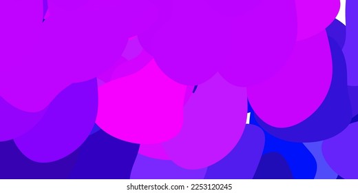 Dark purple, pink vector background with random forms. Illustration with colorful shapes in abstract style. Modern design for your ads.