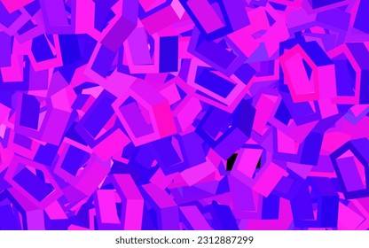 Púrpura oscuro, fondo vector rosado con hexágonos. Ilustración abstracta brillante en estilo hexagonal. Patrón para las páginas de aterrizaje.