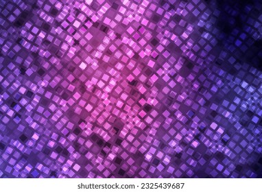 Dunkelviolett, rosafarbener Vektorhintergrund im polygonalen Stil. Abstrakte Glitter-Illustration mit rechteckigen Formen. Das beste Design für Ihre Anzeige, Ihr Poster, Ihr Banner.