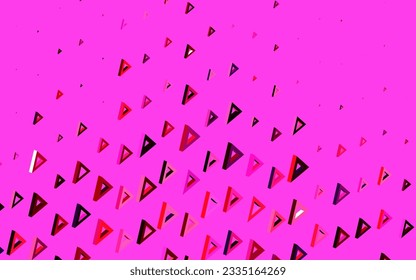 Púrpura oscuro, fondo vector rosado con estilo poligonal. Ilustración abstracta moderna con triángulos coloridos. Plantilla moderna para la página de inicio.