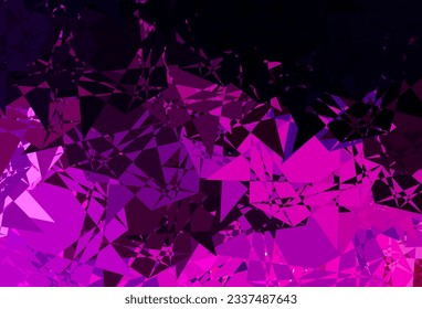 Púrpura oscuro, fondo vector rosado con formas aleatorias. Ilustración abstracta moderna con formas aleatorias gradientes. Fondo para teléfonos móviles.