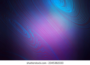 Púrpura oscuro, fondo vector rosado con líneas irregulares. Ilustración abstracta circunfleja con gradiente. Plantilla sencilla para su diseño.