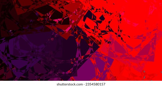 Dark Purple, Pink vector background with polygonal forms. Web material illustration with colorful abstract triangles. Pattern for promotions.
