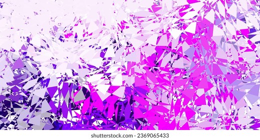 Dark purple, pink vector background with polygonal forms. Simple design in abstract style with triangles, lines. An easy addition to your commertials.