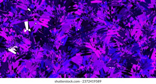 Dark Purple, Pink vector background with polygonal forms. Illustration with abstract colorful triangle shapes. An easy addition to your commertials.