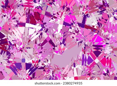 Dunkelviolett, rosafarbener Vektorhintergrund mit polygonalen Formen. Wunderschöne abstrakte Illustration mit dreieckigen Formen, Formen. Landing-Page-Material.