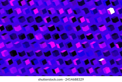 Dark Purple, Pink vector background with rectangles. Beautiful illustration with rectangles and squares. Smart design for your business advert.