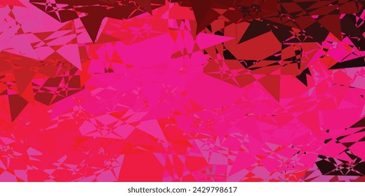 Púrpura oscuro, fondo de vector rosa con triángulos. Magnífica ilustración abstracta con formas triangulares , formas. Una adición fácil a sus anuncios.