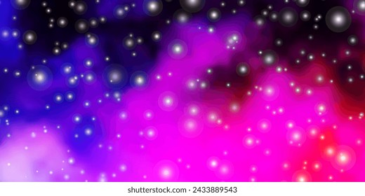Dark Purple, Pink vector background with colorful stars. Modern geometric abstract illustration with stars. Pattern for new year ad, booklets.