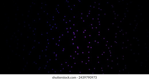 Dark Purple, Pink vector background with small and big stars. Blur decorative design in simple style with stars. Theme for cell phones.