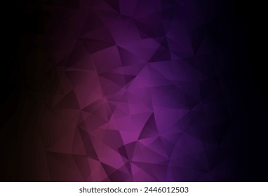 Dark Purple, Pink vector background with triangles. Decorative design in abstract style with triangles. Simple design for your web site.