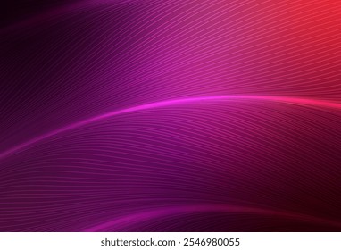 Dark Purple, Pink vector background with lines. A circumflex abstract illustration with gradient. Best design for your business.