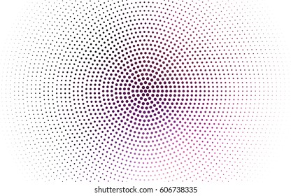 Dark Purple, Pink vector banner set of circles, spheres. Donuts Background. Creative Design Templates. Technology halftone illustration.