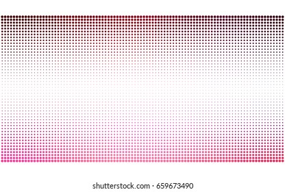 Dark Purple, Pink vector banner set of circles, spheres. Donuts Background. Creative Design Templates. Technology halftone illustration.