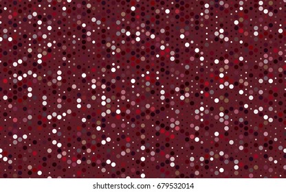 Dark Purple, Pink vector banner with circles, spheres. Abstract spots. Background of Art bubbles in halftone style with colored gradient.