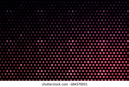 Dark Purple, Pink vector banner with circles, spheres. Abstract spots. Background of Art bubbles in halftone style with colored gradient.