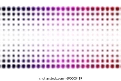 Dark Purple, Pink vector banner set of circles, spheres. Donuts Background. Creative Design Templates. Technology halftone illustration.