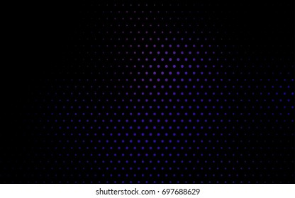 Dark Purple, Pink vector banner with circles, spheres. Abstract spots. Background of Art bubbles in halftone style with colored gradient.
