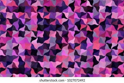 Dark Purple, Pink vector bent template. Colorful illustration in abstract cranked style with gradient. The best blurred design for your business.