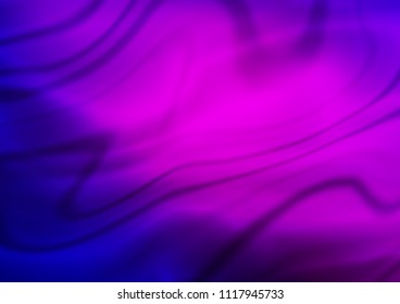 Dark Purple, Pink vector blurred wave template. Glitter abstract illustration with an elegant design. The textured pattern can be used for background.