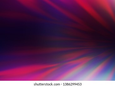 Dark Purple, Pink vector blurred shine abstract template. Modern geometrical abstract illustration with gradient. The elegant pattern for brand book.