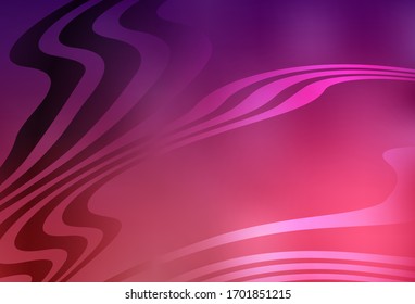 Dark Purple, Pink vector blurred background. An elegant bright illustration with gradient. Completely new design for your business.