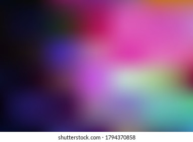 Púrpura oscuro, vector rosa borroso y patrón de color. Ilustración abstracta moderna con gradiente. Diseño inteligente para su trabajo.