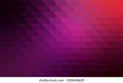 Dark Purple, Pink vector blurry rectangular background. Geometric background in square style with gradient. The pattern can be used for brand-new background.