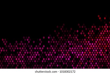 Dark Purple, Pink vector blurry rectangular background. Geometric background in square style with gradient. The pattern can be used for brand-new background.