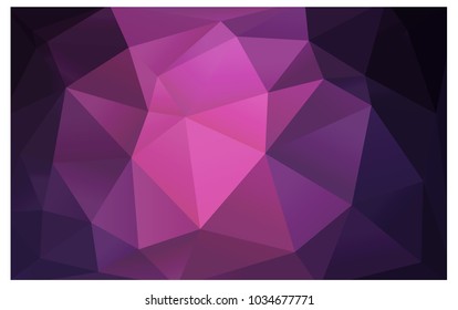 Dark Purple, Pink vector blurry triangle background design. Geometric background in Origami style with gradient. 