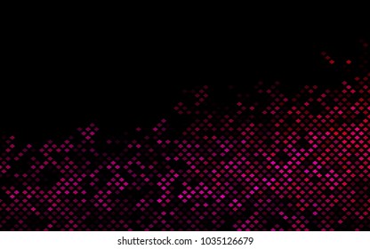 Dark Purple, Pink vector blurry rectangular background. Geometric background in square style with gradient. The pattern can be used for brand-new background.