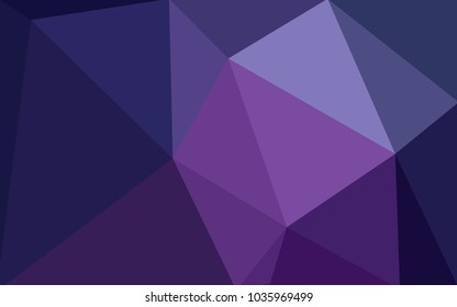 Dark Purple, Pink vector blurry triangle background design. Geometric background in Origami style with gradient. 