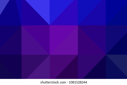 Dark Purple, Pink vector blurry triangle texture. Triangular geometric sample with gradient.  Triangular pattern for your business design.