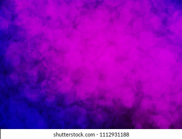 Dark Purple, Pink vector blurry hexagon pattern. Geometric illustration in Origami style with gradient.  A completely new template for your business design.