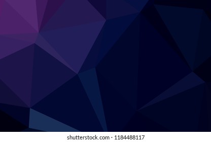 Dark Purple, Pink vector blurry triangle template. Shining polygonal illustration, which consist of triangles. The template for cell phone's backgrounds.
