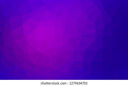 Dark Purple, Pink vector blurry triangle template. Shining illustration, which consist of triangles. Brand new design for your business.