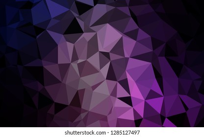 Dark Purple, Pink vector blurry triangle template. An elegant bright illustration with gradient. Textured pattern for background.