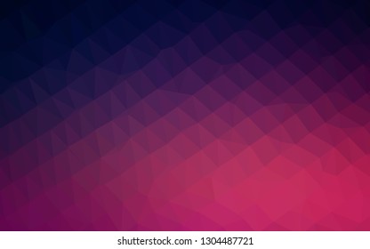 Dark Purple, Pink vector blurry triangle pattern. A vague abstract illustration with gradient. Completely new design for your business.