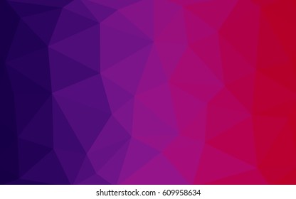 Dark Purple, Pink vector blurry triangle background design. Geometric background in Origami style with gradient. 