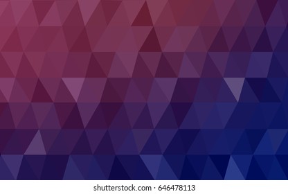Dark Purple, Pink vector blurry triangle background design. Geometric background in Origami style with gradient. 