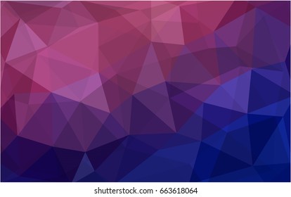 Dark Purple, Pink vector blurry triangle background design. Geometric background in Origami style with gradient. 
