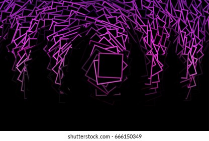 Dark Purple, Pink vector blurry rectangular background. Geometric background in square style with gradient. The pattern can be used for brand-new background.