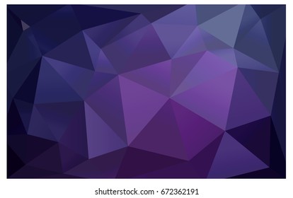 Dark Purple, Pink vector blurry triangle background design. Geometric background in Origami style with gradient. 