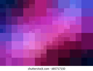 Dark Purple, Pink vector blurry rectangle background design. Geometric background in Origami style with gradient. 