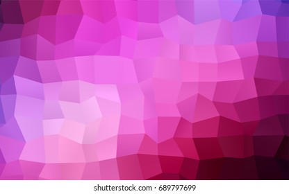 Dark Purple, Pink vector blurry rectangular background. Geometric background in square style with gradient. The pattern can be used for brand-new background.