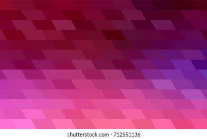 Dark Purple, Pink vector blurry rectangular background. Geometric background in square style with gradient. The pattern can be used for brand-new background.