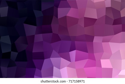 Dark Purple, Pink vector blurry rectangular background. Geometric background in square style with gradient. The pattern can be used for brand-new background.