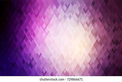 Dark Purple, Pink vector blurry rectangular background. Geometric background in square style with gradient. The pattern can be used for brand-new background.