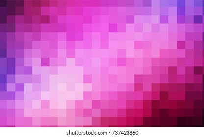 Dark Purple, Pink vector blurry rectangular background. Geometric background in square style with gradient. The pattern can be used for brand-new background.